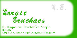 margit bruchacs business card